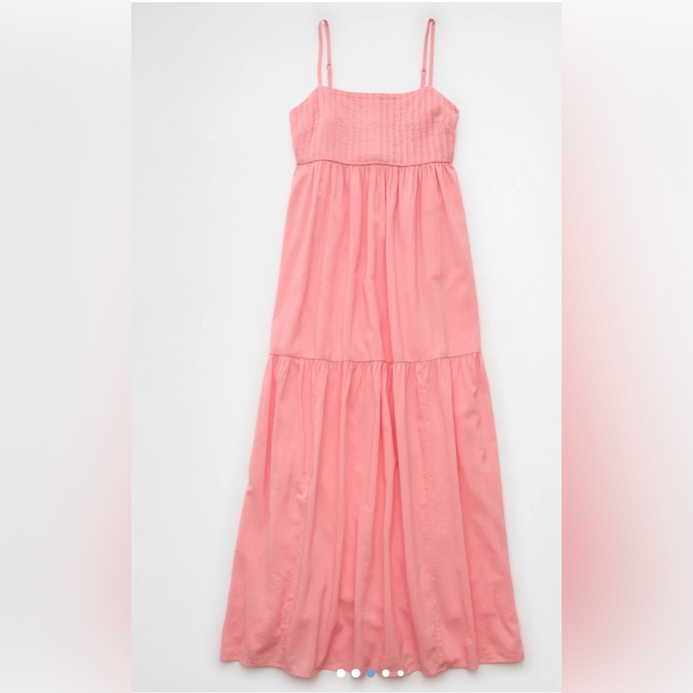American Eagle Outfitters Pintuck Babydoll Maxi Dress